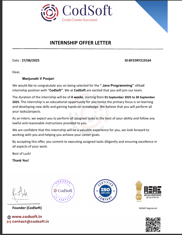 Internship Certificate 1