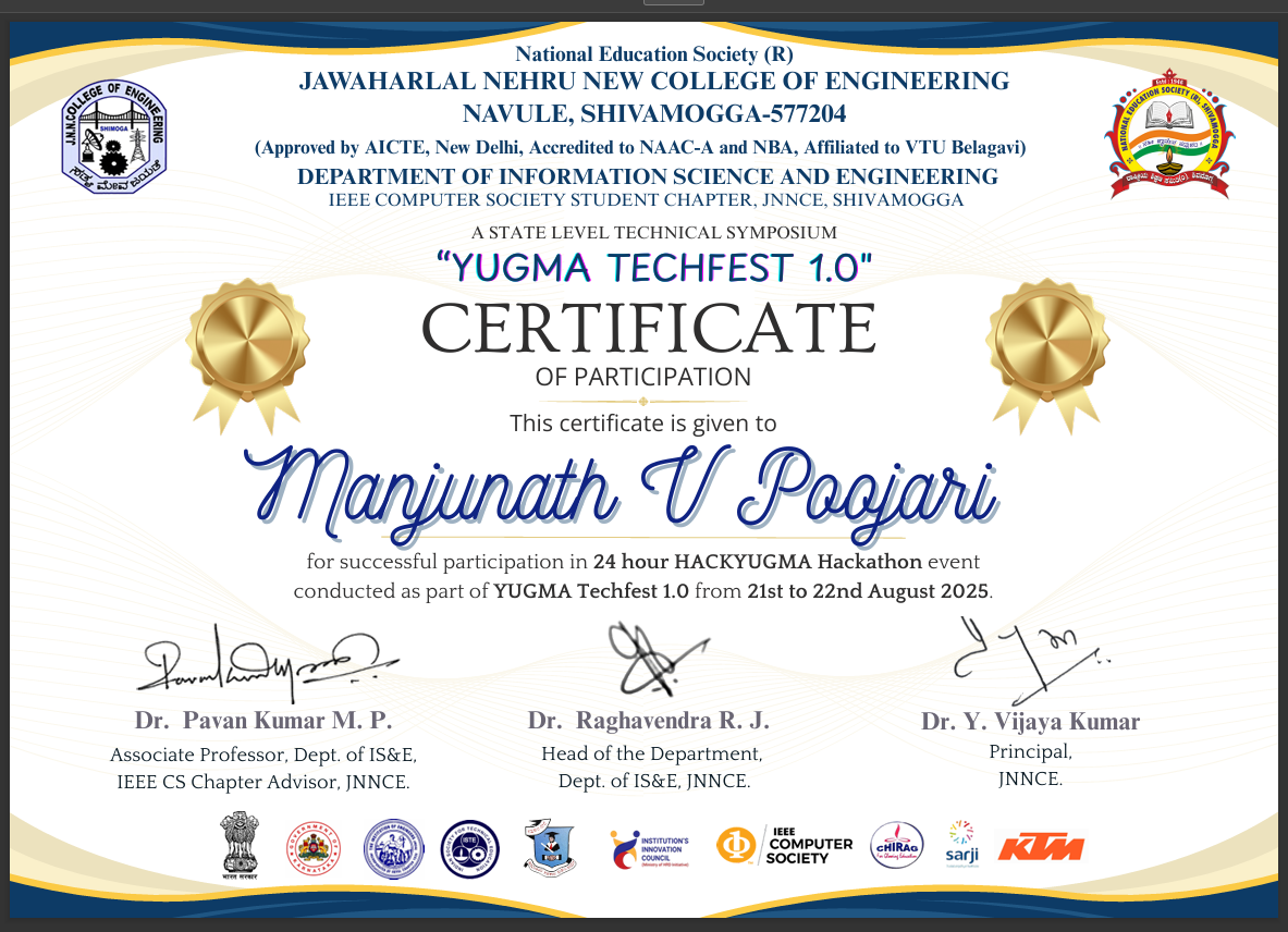 Hackathon Certificate 2